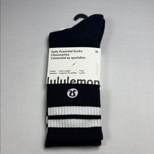 lululemon athletica Unisex Dark Blue Crew Socks